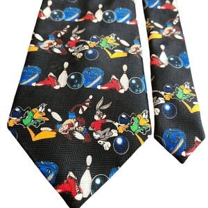 Looney Tunes Vintage Tasmanian Devil and Bugs Bunny Bowling Tie
